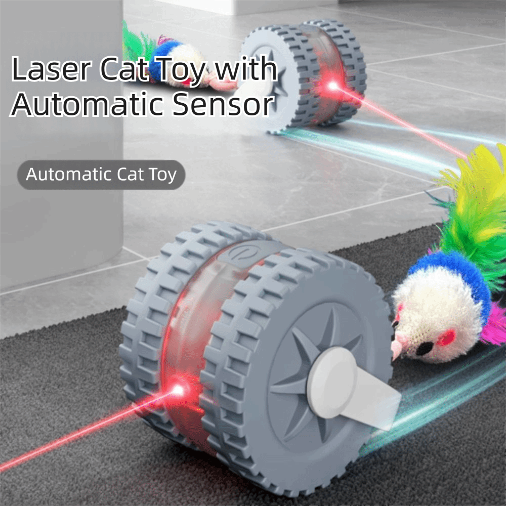 Laser Pointer Cat Toy Automatic - Mainan Bola Kucing Otomatis Berputar dengan