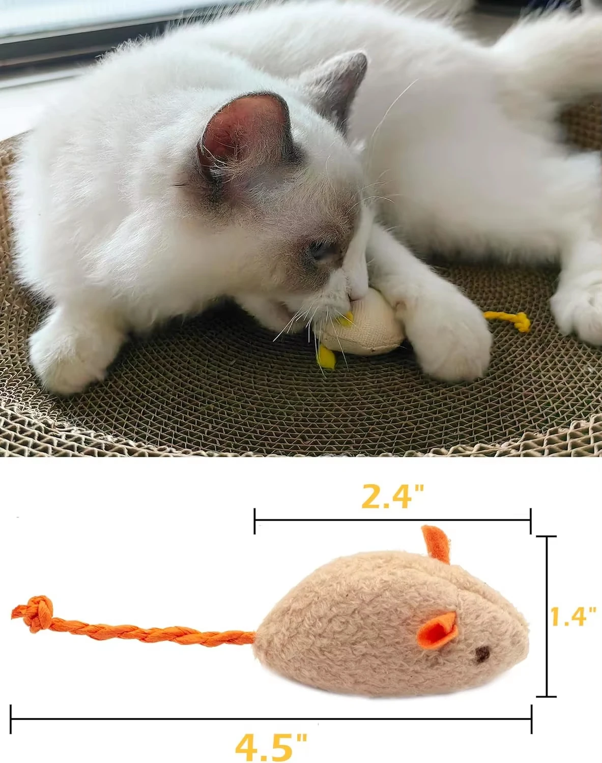 5 buah mainan kucing berbentuk - Catnip Interactive Plush Mouse ulasan dan harga